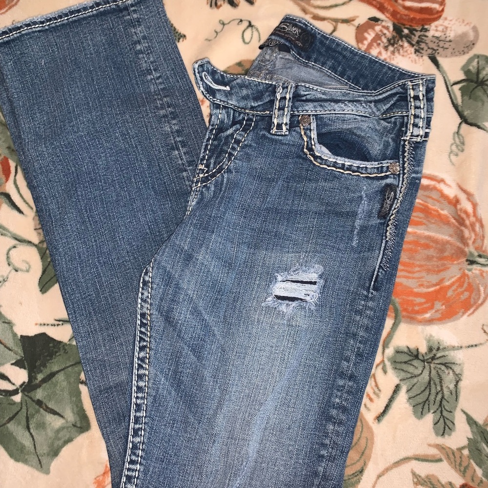 SILVER BOOTCUT JEANS